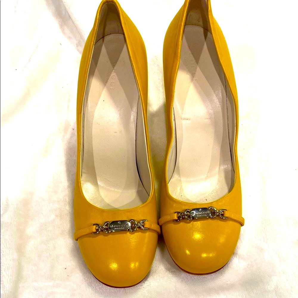 Yellow Leather Women's Shoes